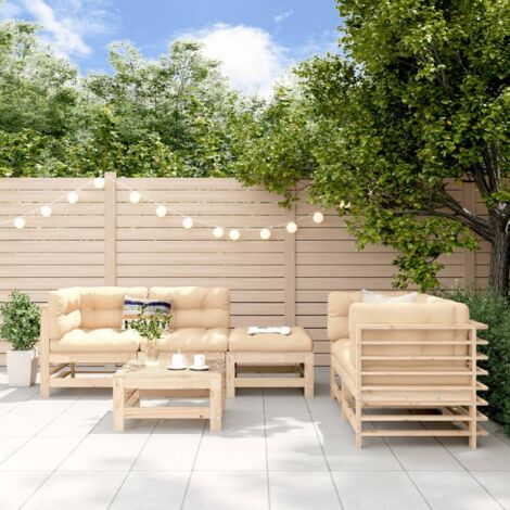 6-tlg. Garten-Lounge-Set，Gartenmöbel-Set Massivholz Kiefer vidaXL84049 (1/5)