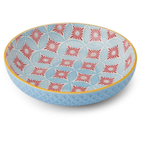 Mikasa blaue Mosaik-Keramikschale, 21cm