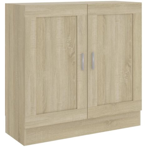 vidaXL Book Cabinet Sonoma Oak 82.5x30.5x80 cm Engineered Wood