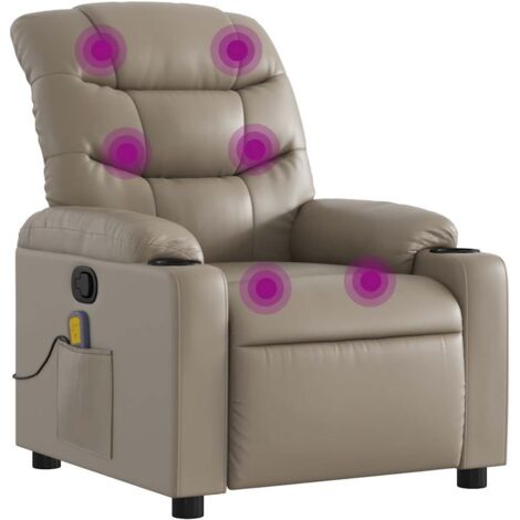 Massagesessel Cappuccino-Braun Kunstleder vidaXL931394