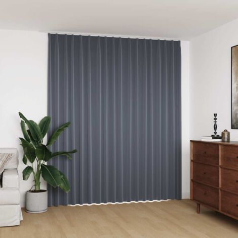 vidaXL Verdunkelungsvorhang mit Haken Grau 290 x 245 cm