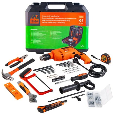 750W Schlagbohrmaschinen-Set, Bohrer, 95-teiliger Koffer (1/5)