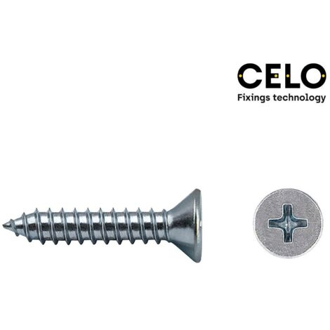 Schachtel mit 250 Einheiten verzinkter Senkblechschrauben PHILIPS Ø4,8x32 mm