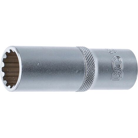 BGS Steckschlüssel-Einsatz Gear Lock tief Antrieb Innenvierkant 12,5 mm (1/2") SW 18 mm - 10258 (1/3)