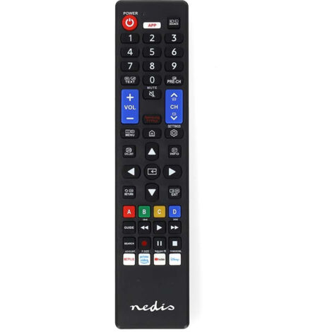 Ersatzfernbedienung geeignet fur samsung vor programmiert 1 gerat amazon prime disney taste netflix schaltflache youtube schaltflache infrarot schwarz (1/2)