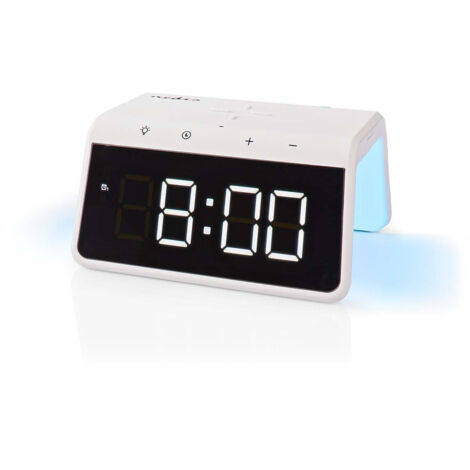Kabelloses ladegerat fur wecker qi zertifiziert 5 75 10 15 w usb a tap nachtlicht 2 weckzeiten snooze funktion (1/5)