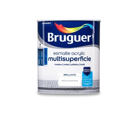 Permanenter weißer, glänzender Multisurface-Acryllack 0,750 l 5057422 BRUGUER