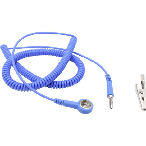 Quadrios  ESD-Erdungskabel   3.60 m Druckknopf 10 mm, Stecker, Krokodilklemme (1/4)