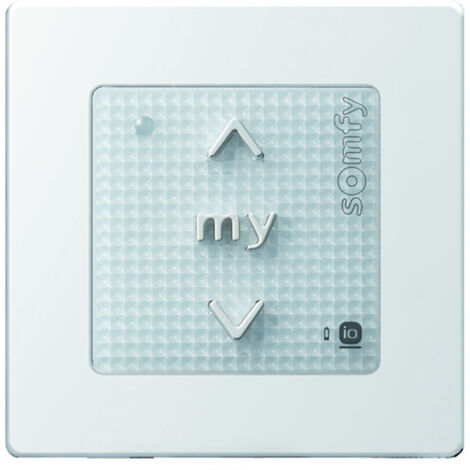 SOMFY Funkwandsender Smoove Origin io mit Drucktasten inkl. Smoove Rahmen Pure