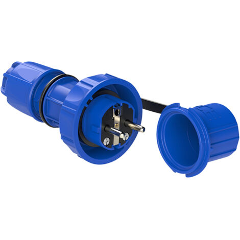 PCE Schutzkontaktstecker Nautilus, mit Schutzkappe, IP68 (1/2)