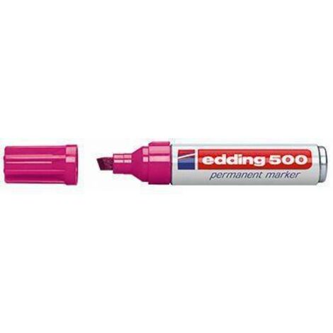 edding Permanentmarker 500 4-500009 2-7mm nachfüllbar Keilspitze rosa (1/5)