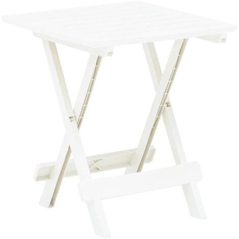 vidaXL Gartentisch Klappbar Weiß 45x43x50 cm Kunststoff