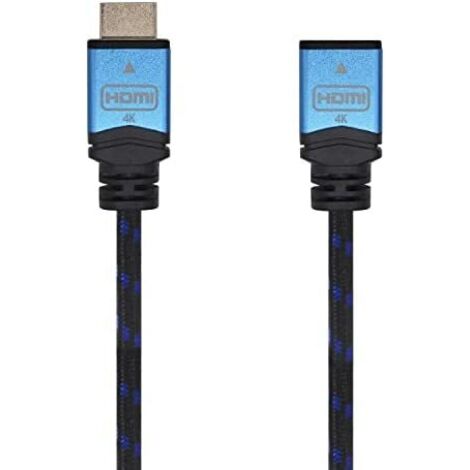 AISENS AISENS HDMI V2.0 Extender Premium High Speed / HEC 4K@60Hz 18Gbps, A/M-A/H, Schwarz/Blau, 1.0m (1/3)