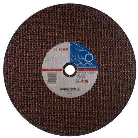Bosch A 30 S BF, Trennscheibe de für Metall, flacher Kern, hohe Effizienz und Präzision, schneller Schnitt, ideal für industrielle Arbeiten, 1 Stück, Farbe grau (1/2)
