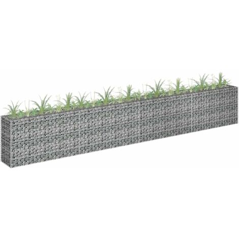 vidaXL Gabionen-Hochbeet Verzinkter Stahl 360×30×60 cm