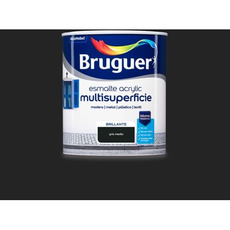 Mittelgrauer, glänzender Mehrflächen-Acryllack 0,750 l 5057524 BRUGUER