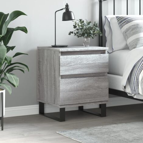 vidaXL Nachttisch Grau Sonoma 40x35x50 cm Holzwerkstoff