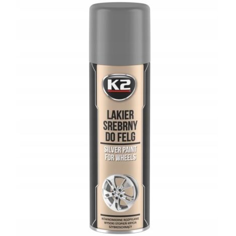K2 SILBER SPRÜHFARBE ZUM LACKIEREN VON FELGEN, METALL, KUNSTSTOFF, HOLZ (1/2)