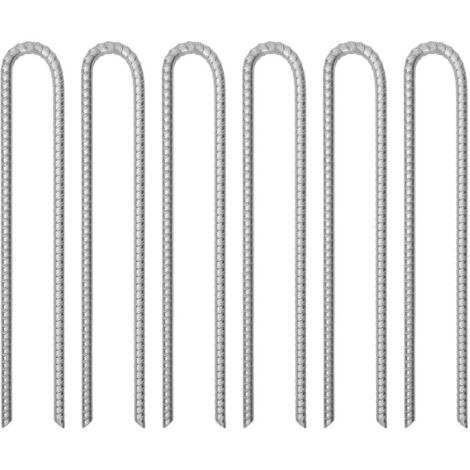 Zeltheringe 6 Stk. U-Form 41,5 cm Ø12 mm Verzinkter Stahl vidaXL518575 (1/5)