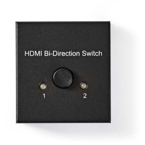 Hdmi umschalter 3 ports 1x hdmi eingang 2x hdmi eingang 1x hdmi ausgang 2x hdmi ausgang 4k60hz 6 gbps metall anthrazit (1/5)