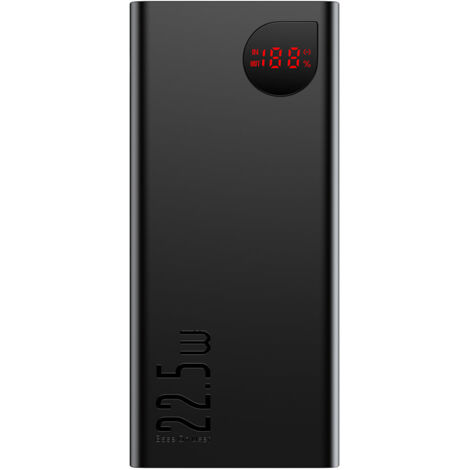 Adaman Powerbank mit Schnellladung 20000mAh 22,5W USB-C Kabel 0,3m schwarz