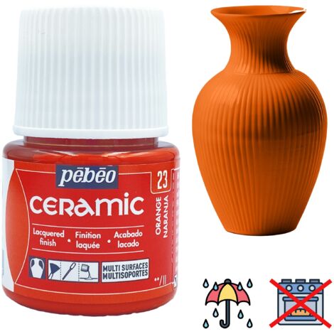 COLD dekorative und widerstandsfähige Keramikfarbe PEBEO 23 ORANGE 45 ml