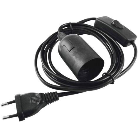 Eurolite 51100666 Lampenfassung E27 230 V 60 W mit Eurostecker, mit Wippschalter (1/4)