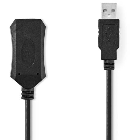 Aktives usb kabel usb 20 usb a stecker usb a buchse 480 mbps 200 m rund vernickelt pvc kupfer etikett (1/3)