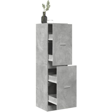 Apothekerschrank Betongrau 40x41x144,5 cm Holzwerkstoff vidaXL