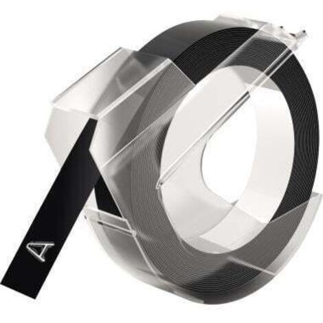 DYMO Prägeband 520109 9mmx3m sk Kunststoff glänzend schwarz (1/5)