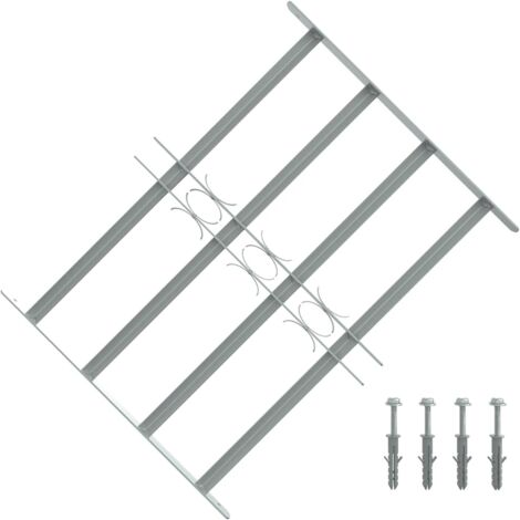 vidaXL Fenstergitter Verstellbar mit 4 Querstäben 500-650 mm