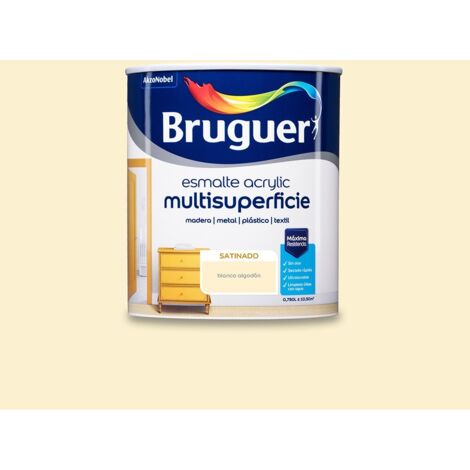 Satinweiße Baumwoll-Mehrflächen-Acryl-Emaille 0,750 l 5057441 BRUGUER