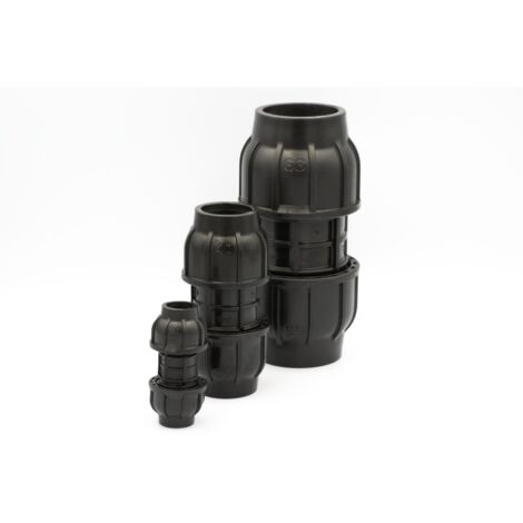 PE Rohr Kupplung 25 mm – 3/4 Zoll Muffe – DVGW-zugelassen für Trinkwasserinstallationen – UV-beständig – Klemmverbinder für Sanitärtechnik – Gebo (1/5)