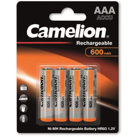 CAMELION NiMH-Micro-Akku 600 mAh, 4 Stück (1/3)