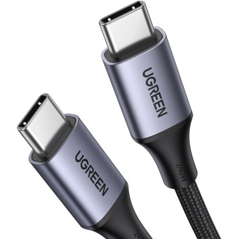 USB-C Power Delivery 240 W 5 A 2 m geflochtenes Kabel Grau