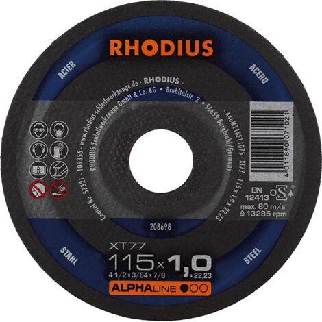 RHODIUS XT77, 100 Stück, 115 x 1,0 mm, Trennscheibe