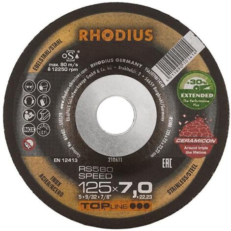 RHODIUS Schruppscheibe RS 580 SPEED EXTENDED 125 x 7,0 x 22,23 mm