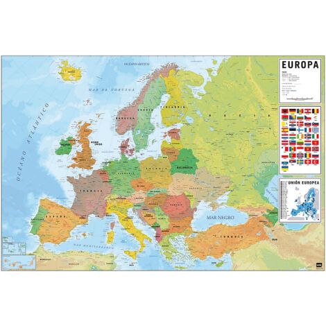 Poster karte europa ist physisch politisch