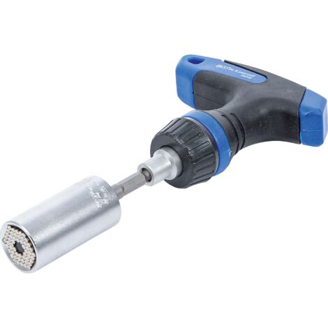 Multi-Einsatz mit Adapter-Satz  mit Ratschen-T-Griff, umschaltbar  3-tlg. (1/4)