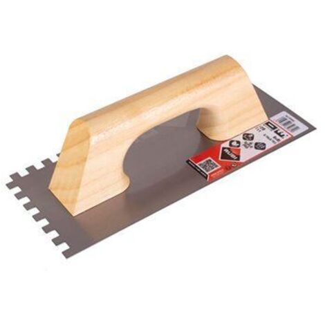 Stahlkamm 28cm (8x8) Holzgriff geschlossen 65984 rubi