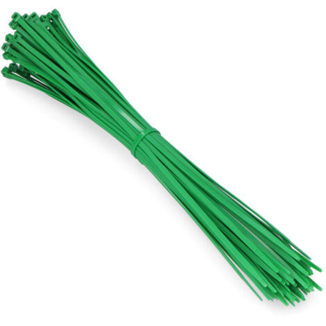 Grüne Kabelbinder 380 x 4,8 mm (Beutel 100 Stück), hochwertiges Nylon