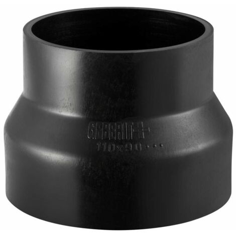 Reduzierung (Reduzierstück) PEHD 75x63 symmetrisch kurz, schwarz (HDPE Kanalisation) (1/3)