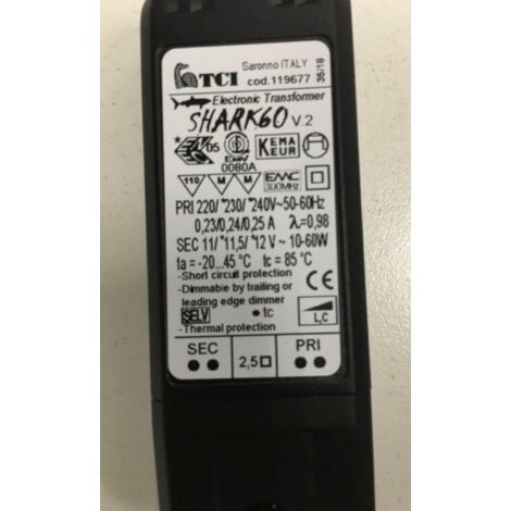 TCI elektronischer Mini-Transformator dimmbar 10-60W 220/240V 119677