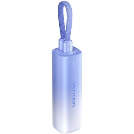 Powerbank 5000mAh 20W mit Kabel 0,11m USB Typ C kompatibel mit iPhone Lila (1/2)