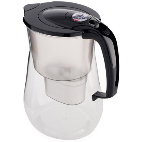 Aquaphor Onyx Filterkanne, Fassungsvermögen 4,2 l + 3 Maxfor+ Mg-Kartuschen. Schwarz.