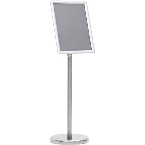 A4 Plakatständer auf Fuß Silber Aluminiumlegierung