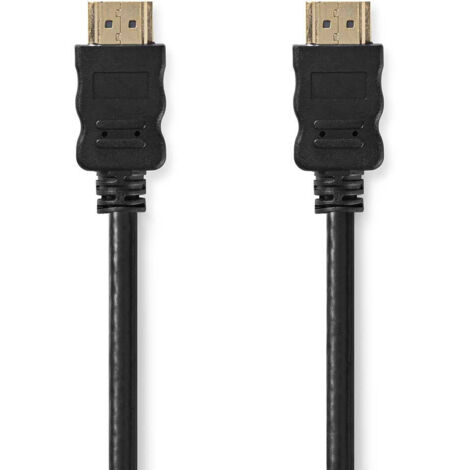 Nedis High Speed HDMI ™ Kabel mit Ethernet / HDMI™ Stecker / HDMI™ Stecker / 4K@30Hz / ARC / 10.2 Gbps / 15.0 m / Rund / PVC / Schwarz / Label (1/3)