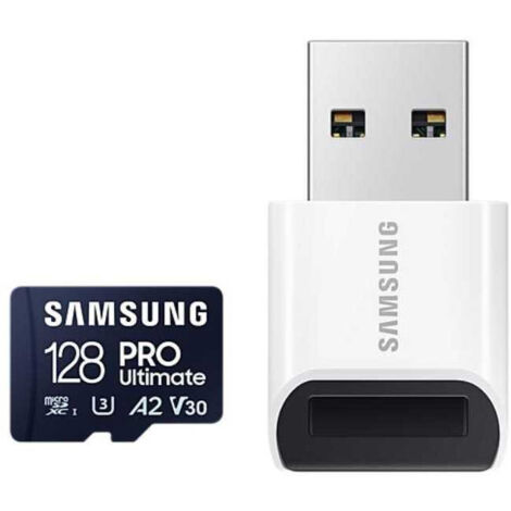 SAMSUNG MicroSDXC-Speicherkarte PRO Ultimate (2023) 128GB inkl. USB-Kartenleser (1/2)