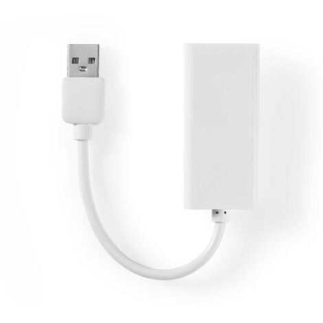Usb netzwerkkarte usb 20 100 mbps usb a stecker rj45 buchse 020 m rund vergoldet vernickelt blanke kupferfolie wei box (1/4)