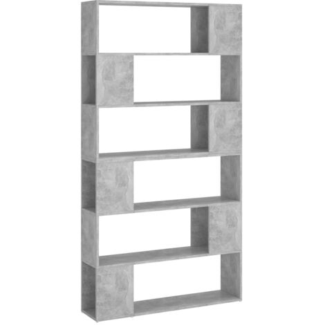 vidaXL Bücherregal Raumteiler Grau Beton 100x24x188 cm